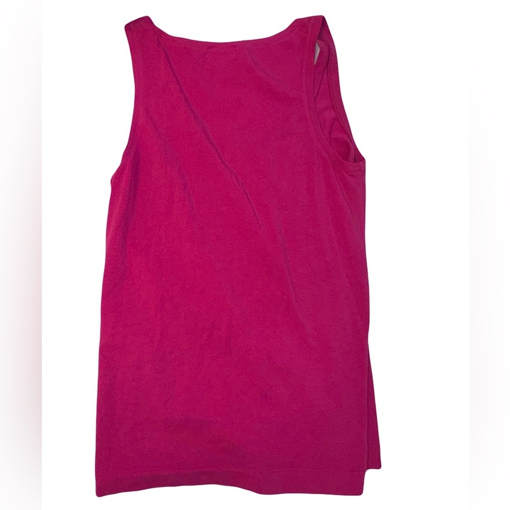 Kate Spade Live Colorfully Pink Flower Rosette Tank Top Sz M - Picture 2 of 3